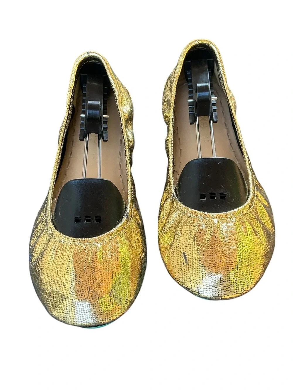 Rare Black Friday Limited Edition Tieks Theia Gold Leather Ballet Flats Size 10